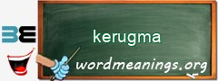 WordMeaning blackboard for kerugma